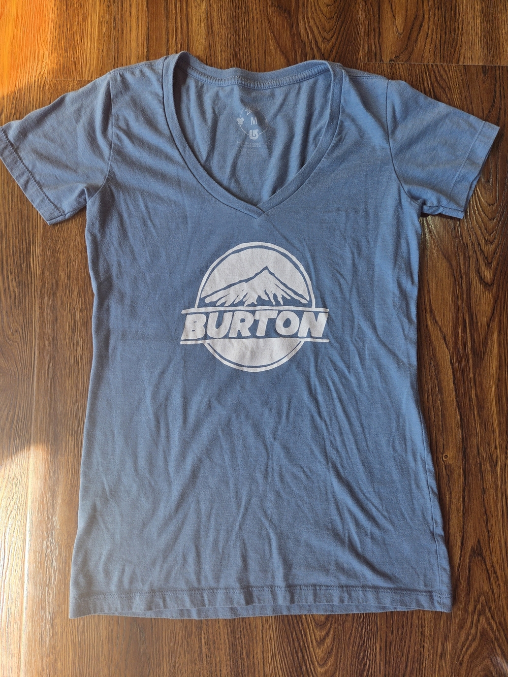 Burton Women's Blue V-Neck Logo T-Shirt
